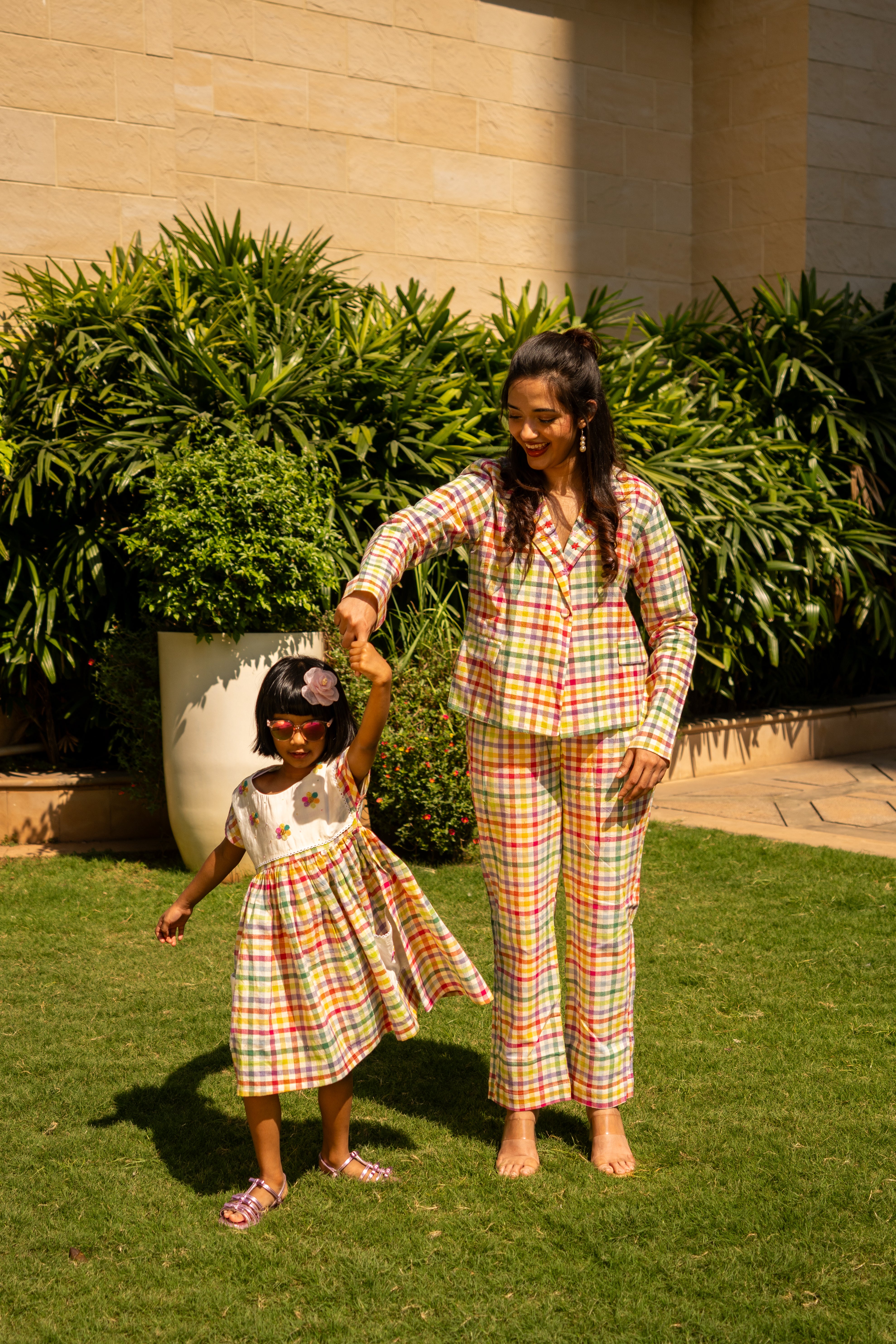 Multicolor Handloom checks Co-ord set