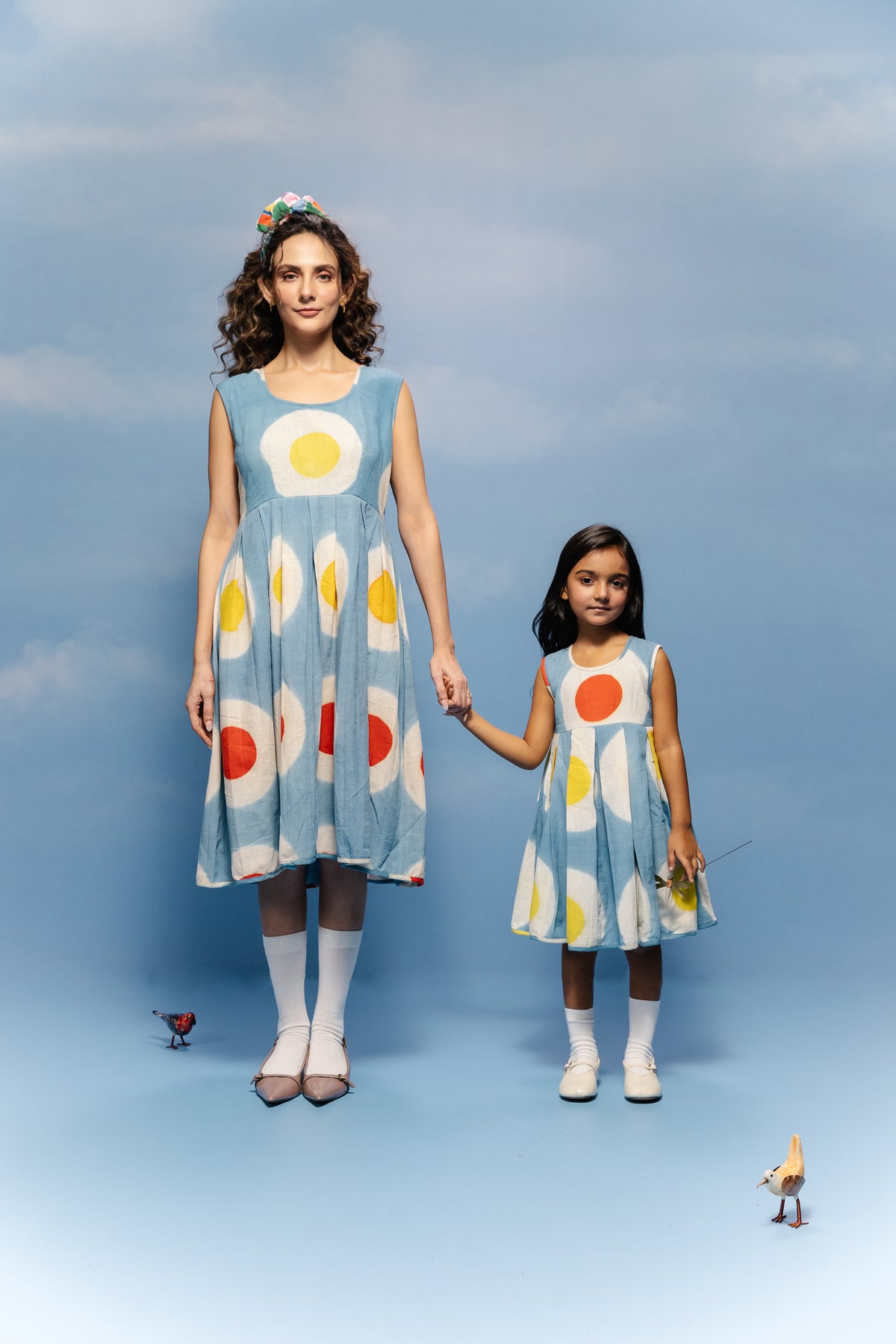 Sky Blue Sunspot Midi Dress