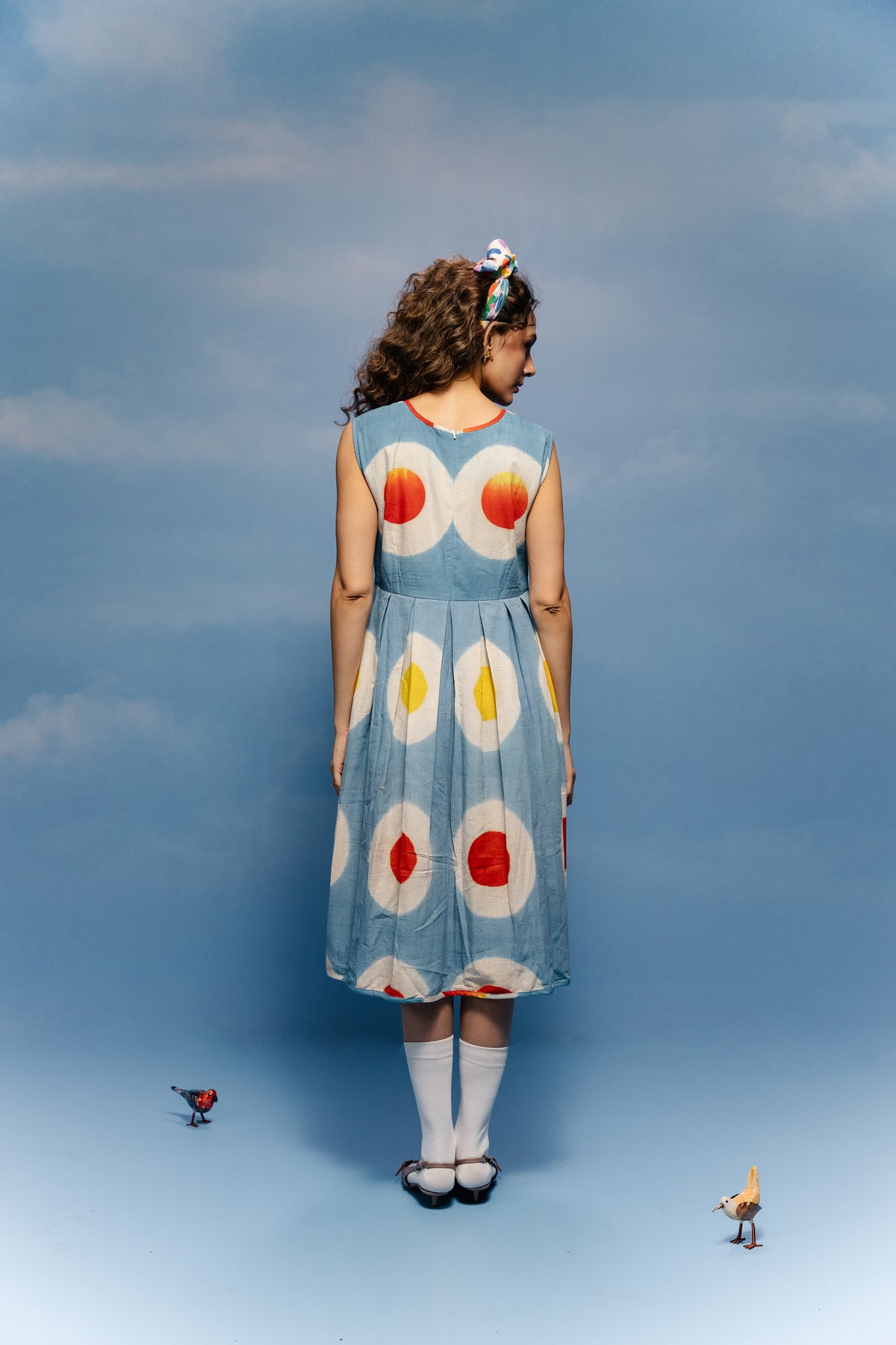 Sky Blue Sunspot Midi Dress