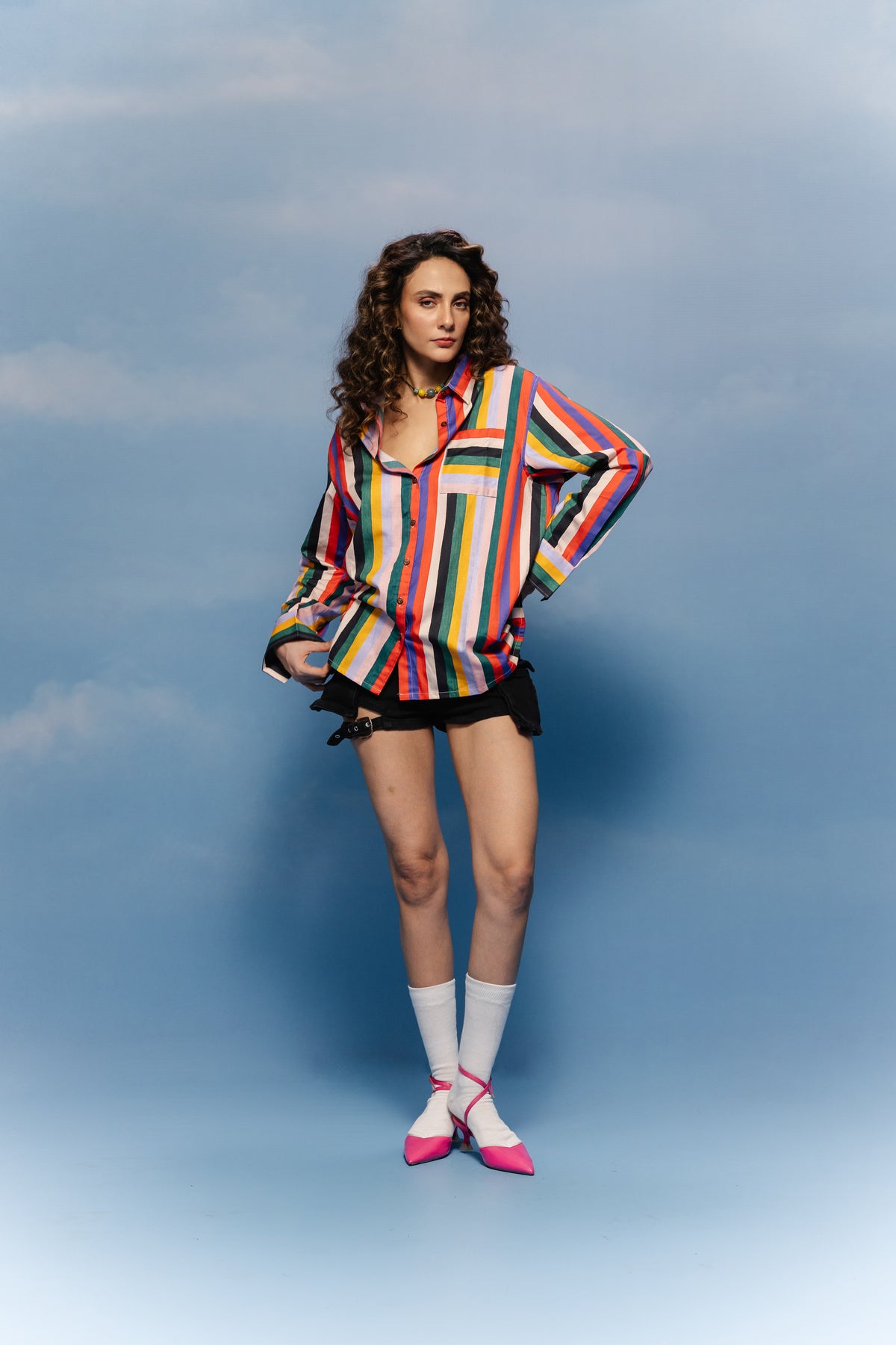 Prism Stripe Cotton Shirt