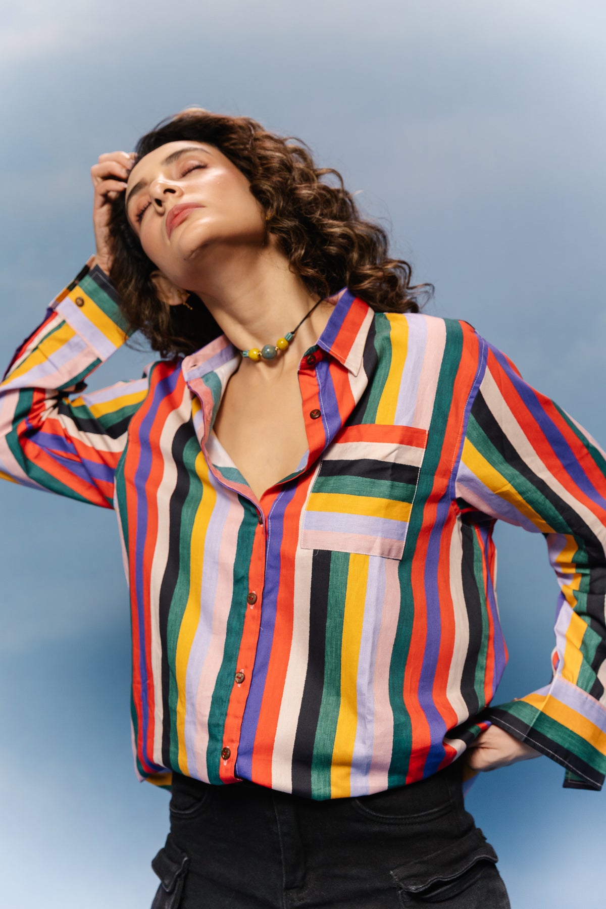 Prism Stripe Cotton Shirt