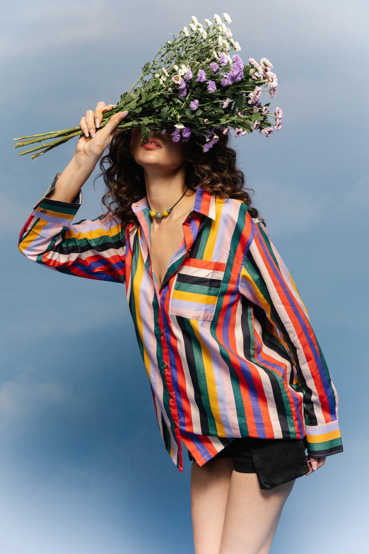 Prism Stripe Cotton Shirt