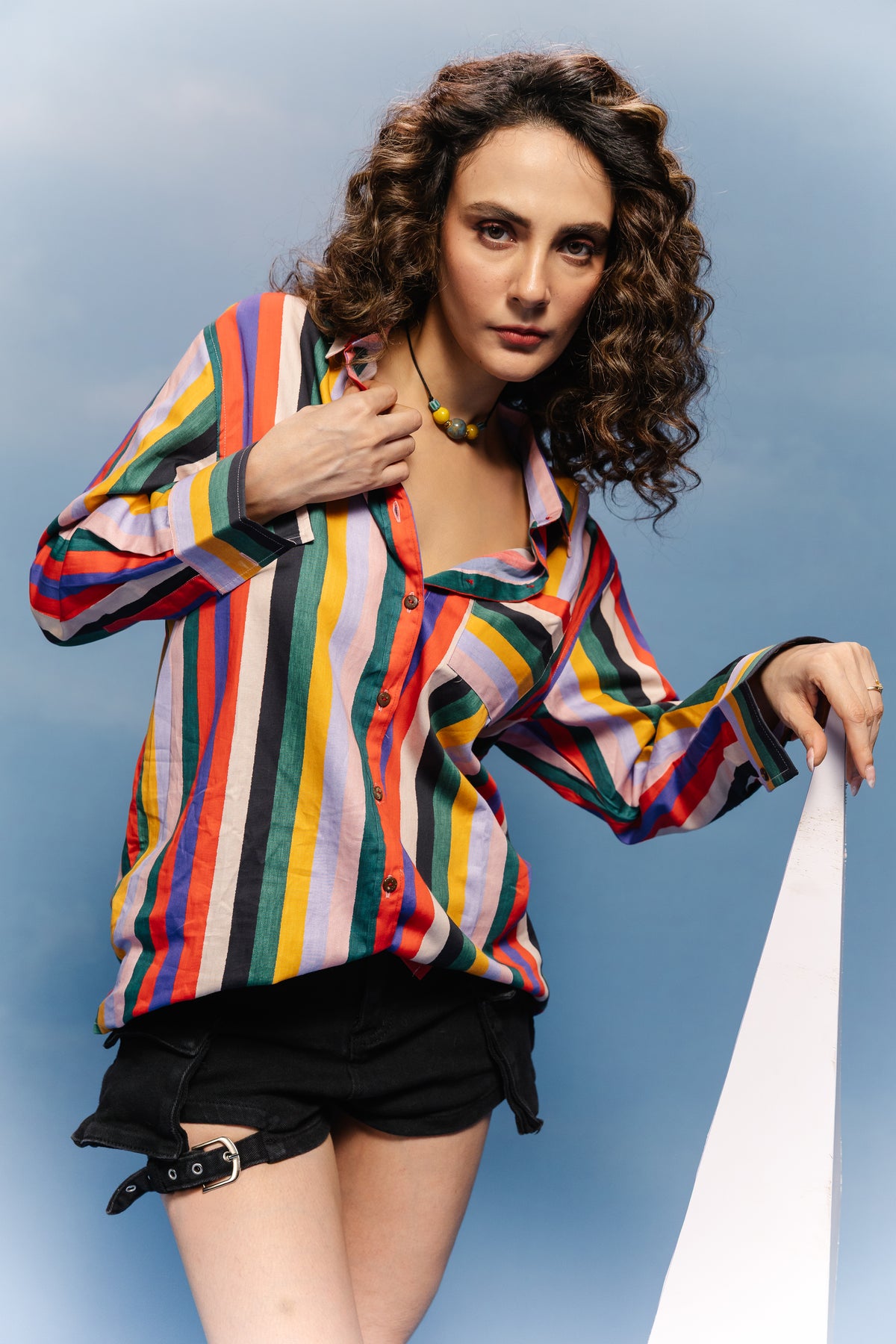 Prism Stripe Cotton Shirt