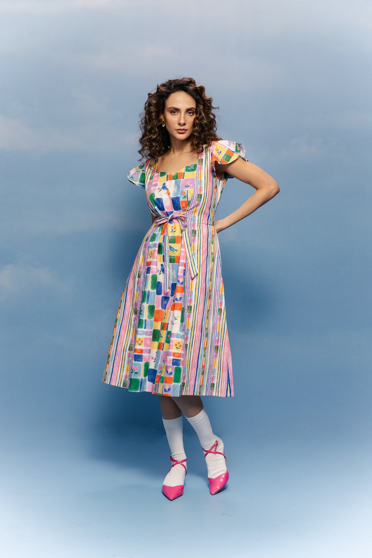 Pastel Songbird Flutter Sundress