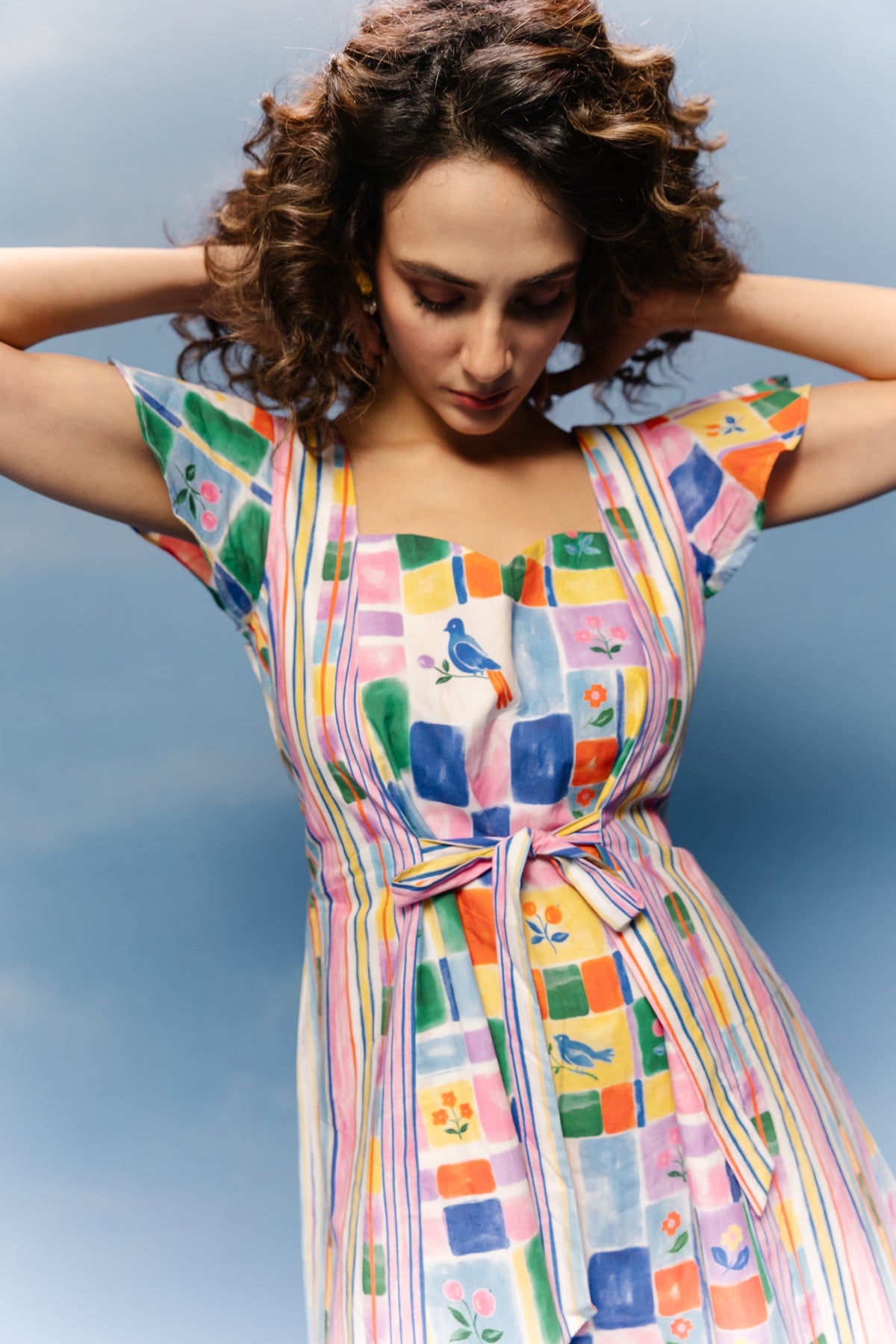 Pastel Songbird Flutter Sundress