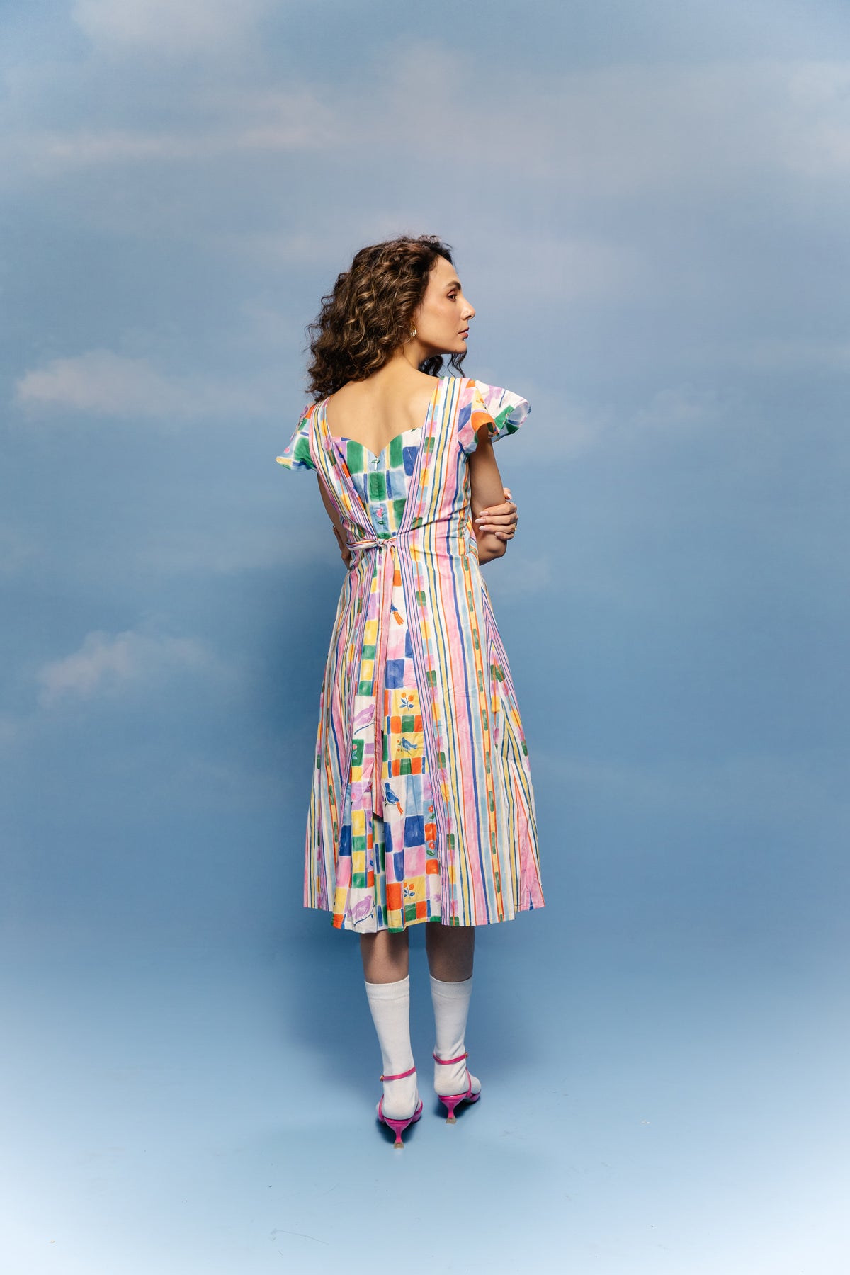 Pastel Songbird Flutter Sundress