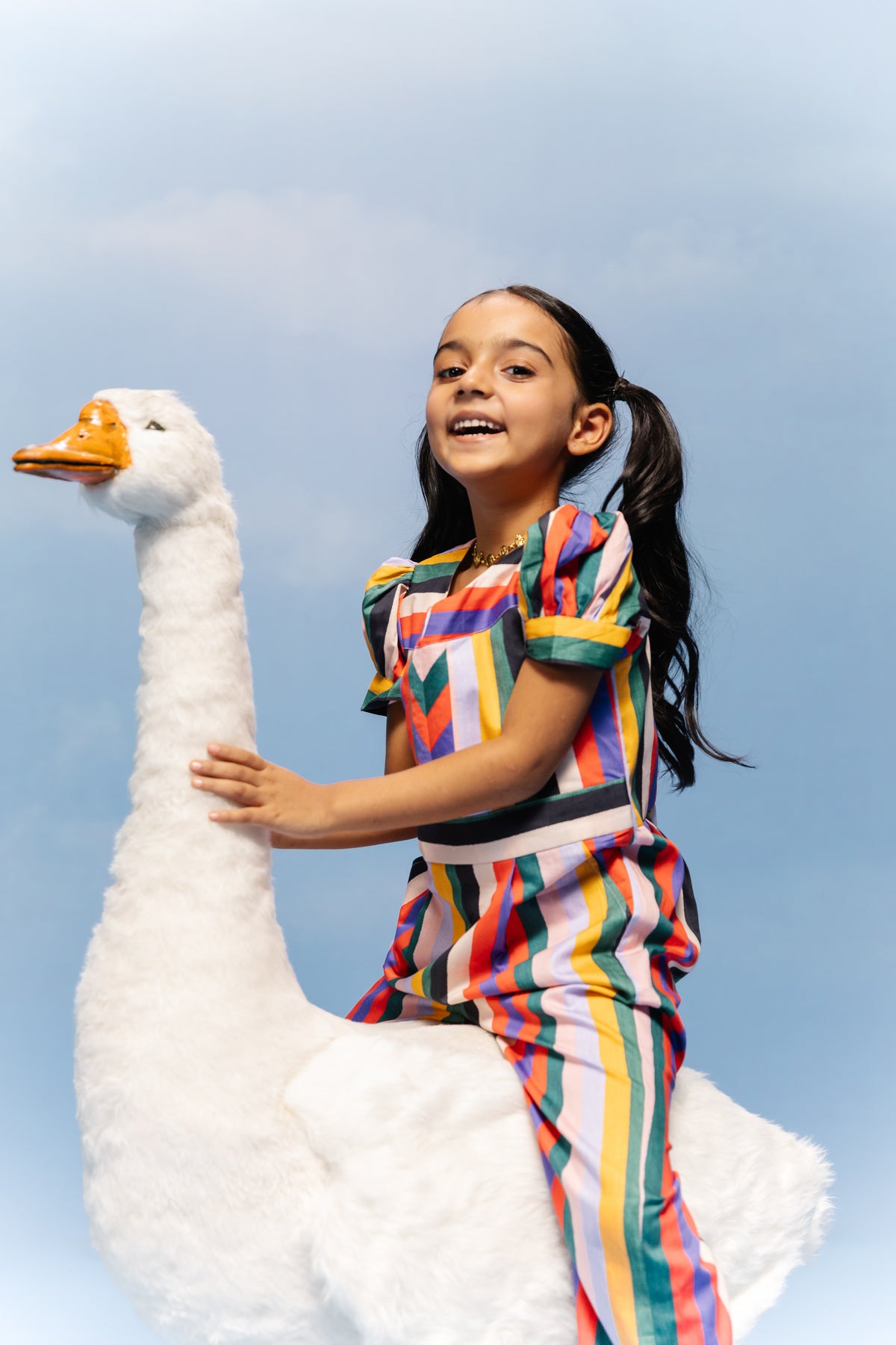 Prism Stripe Kids Cotton Jumpsuit