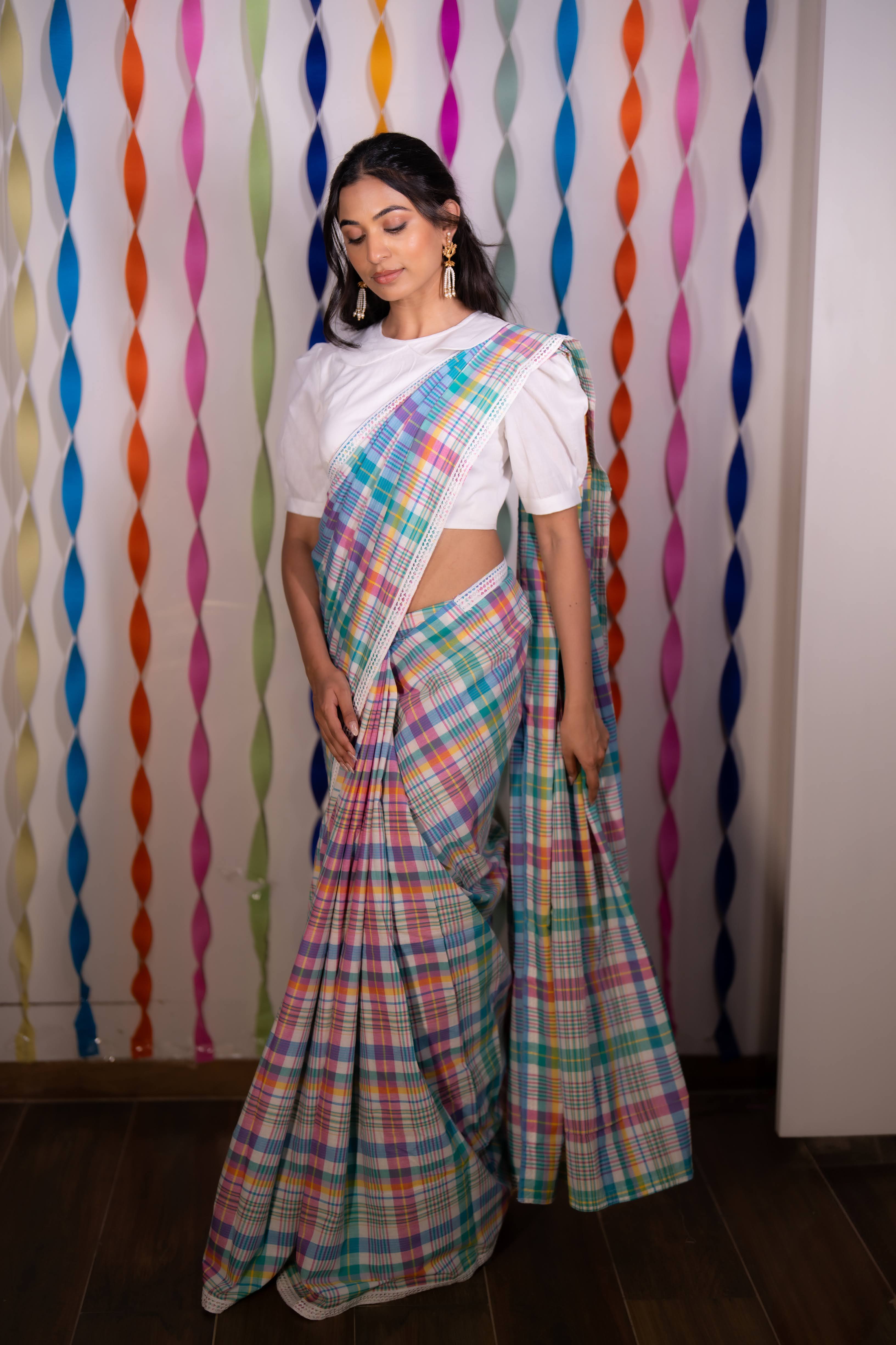 Pastel Color Saree
