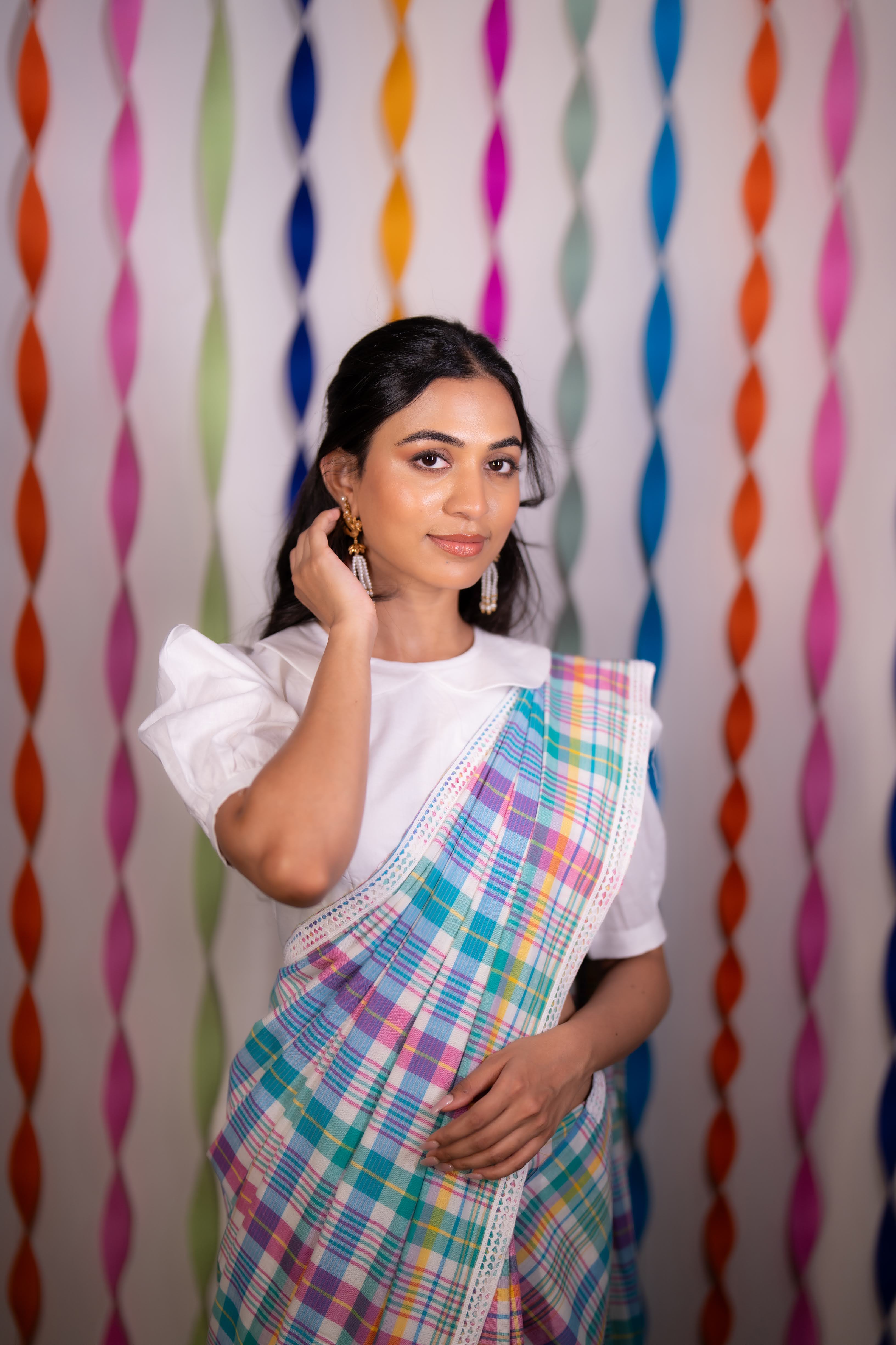 Pastel Color Saree